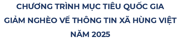 CHƯƠNG TRÌNH MỤC TIÊU QUỐC GIA GIẢM NGHÈO VỀ THÔNG TIN XÃ HÙNG VIỆT NĂM 2025